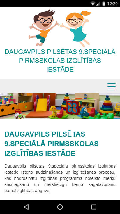 Daugavpils pilsētas 9.speciālā pirmsskolas izglītības iestāde  - mobila versija