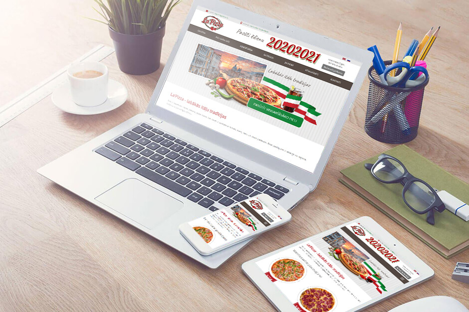 LaPizza picērijas mājas lapas izstrādes pabeigšana 
